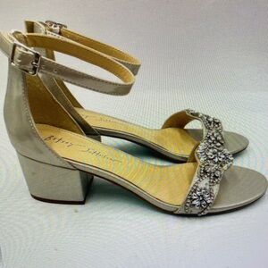Stylish Silver Block Heel Sandals